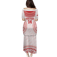 Custom Tonga Mate Maa Puletasi Go Champions Tongan Ngatu - White LT14 - Polynesian Pride