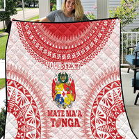 Custom Tonga Mate Maa Quilt Go Champions Tongan Ngatu - White LT14 White - Polynesian Pride