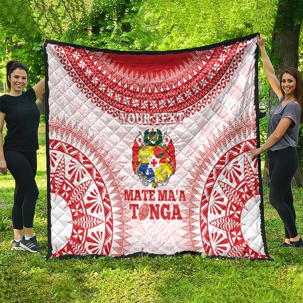 Custom Tonga Mate Maa Quilt Go Champions Tongan Ngatu - White LT14 - Polynesian Pride