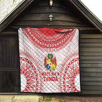 Custom Tonga Mate Maa Quilt Go Champions Tongan Ngatu - White LT14 - Polynesian Pride