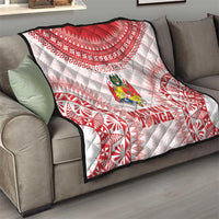 Custom Tonga Mate Maa Quilt Go Champions Tongan Ngatu - White LT14 - Polynesian Pride