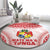 Custom Tonga Mate Maa Round Carpet Go Champions Tongan Ngatu - White