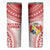 Personalised Tonga Mate Maa Skinny Tumbler Go Champions Tongan Ngatu - White