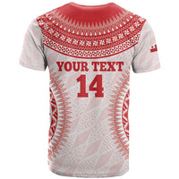Custom Tonga Mate Maa T Shirt Go Champions Tongan Ngatu - White LT14 - Polynesian Pride