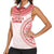 Custom Tonga Mate Maa Women Sleeveless Polo Shirt Go Champions Tongan Ngatu - White