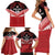 Custom Mate Maa Tonga XIII Family Matching Short Sleeve Bodycon Dress and Hawaiian Shirt Tongan Kupesi Ngatu - Rugby Style