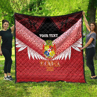 Custom Mate Maa Tonga XIII Quilt Tongan Kupesi Ngatu - Rugby Style LT14 - Polynesian Pride