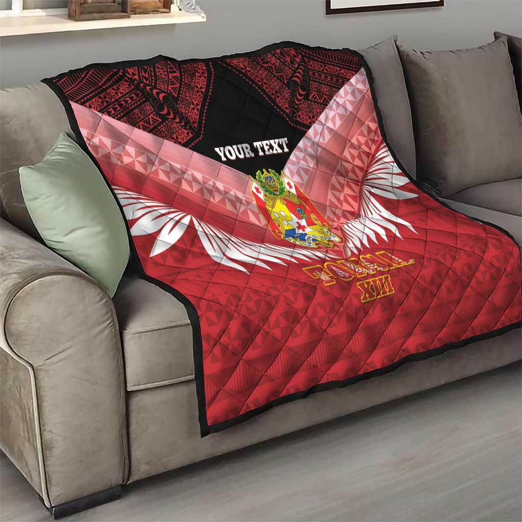 Custom Mate Maa Tonga XIII Quilt Tongan Kupesi Ngatu - Rugby Style LT14 - Polynesian Pride