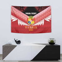 Custom Mate Maa Tonga XIII Tapestry Tongan Kupesi Ngatu - Rugby Style LT14 - Polynesian Pride