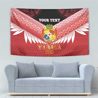 Custom Mate Maa Tonga XIII Tapestry Tongan Kupesi Ngatu - Rugby Style LT14 - Polynesian Pride