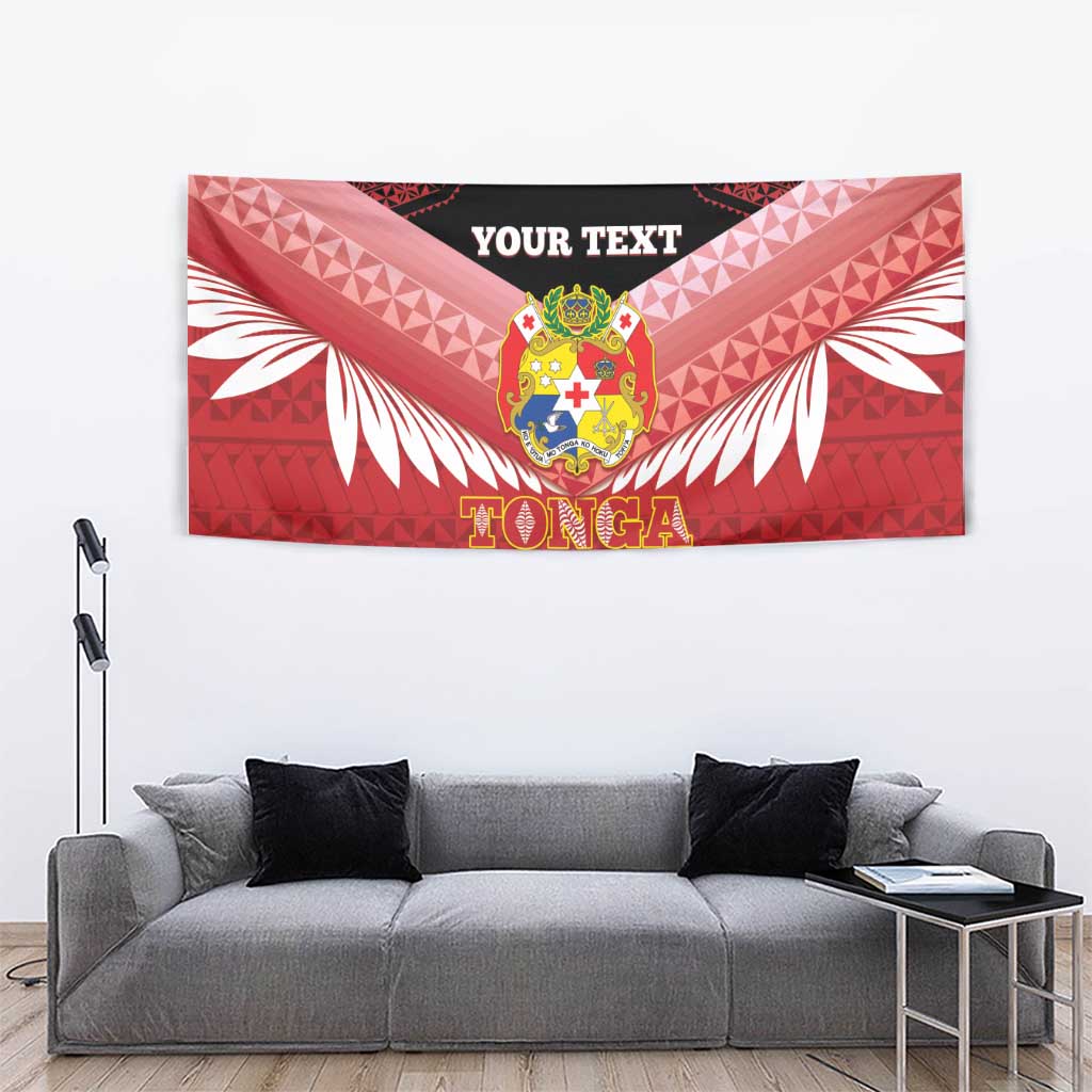 Custom Mate Maa Tonga XIII Tapestry Tongan Kupesi Ngatu - Rugby Style LT14 - Polynesian Pride