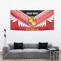 Custom Mate Maa Tonga XIII Tapestry Tongan Kupesi Ngatu - Rugby Style LT14 - Polynesian Pride