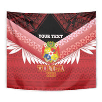 Custom Mate Maa Tonga XIII Tapestry Tongan Kupesi Ngatu - Rugby Style LT14 - Polynesian Pride