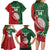 Custom Tonga And Australia Rugby Family Matching Long Sleeve Bodycon Dress and Hawaiian Shirt Mate Maa Tongan Ngatu Mix Kangaroos Aboriginal