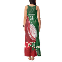 Custom Tonga And Australia Rugby Tank Maxi Dress Mate Maa Tongan Ngatu Mix Kangaroos Aboriginal LT14 - Polynesian Pride