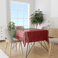 Custom Mate Maa Tonga And Kangaroo Australia Tablecloth Tongan Kupesi Mix Aboriginal Art LT14 - Polynesian Pride