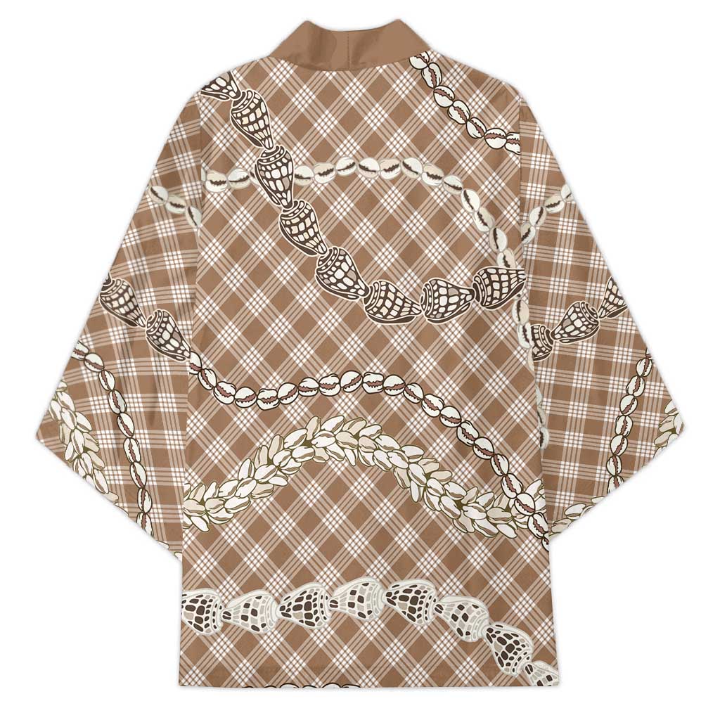 Brown Aloha Hawaii Shell Lei Kimono Palaka Hebrew Cone Honey Cowrie Elegant Curves LT14 - Polynesian Pride