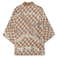 Brown Aloha Hawaii Shell Lei Kimono Palaka Hebrew Cone Honey Cowrie Elegant Curves LT14 - Polynesian Pride