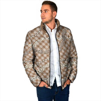 Brown Aloha Hawaii Shell Lei Padded Jacket Palaka Hebrew Cone Honey Cowrie Elegant Curves LT14 - Polynesian Pride