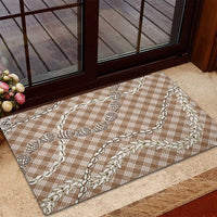 Brown Aloha Hawaii Shell Lei Rubber Doormat Palaka Hebrew Cone Honey Cowrie Elegant Curves LT14 - Polynesian Pride