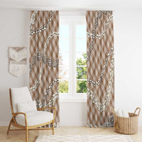 Brown Aloha Hawaii Shell Lei Window Curtain Palaka Hebrew Cone Honey Cowrie Elegant Curves LT14 - Polynesian Pride