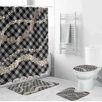 Black Aloha Hawaii Shell Lei Bathroom Set Palaka Hebrew Cone Honey Cowrie Elegant Curves LT14 Bathroom Set (4 pcs) Black - Polynesian Pride