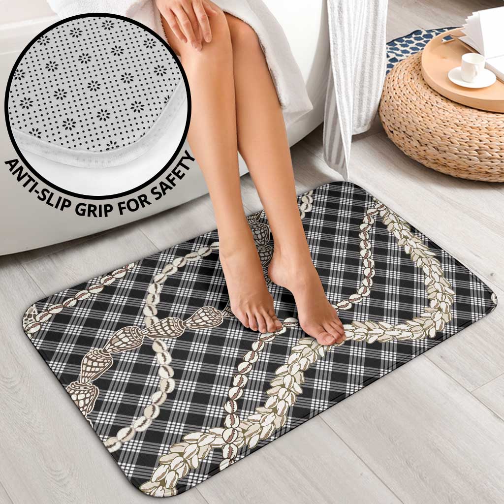 Black Aloha Hawaii Shell Lei Bathroom Set Palaka Hebrew Cone Honey Cowrie Elegant Curves LT14 - Polynesian Pride