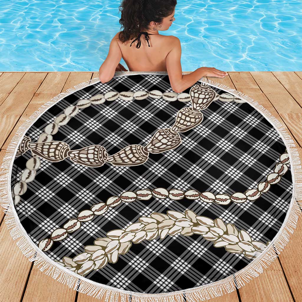 Black Aloha Hawaii Shell Lei Beach Blanket Palaka Hebrew Cone Honey Cowrie Elegant Curves LT14 - Polynesian Pride