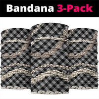 Black Aloha Hawaii Shell Lei Neck Gaiter Palaka Hebrew Cone Honey Cowrie Elegant Curves LT14 package One Size: 25*50cm Black - Polynesian Pride