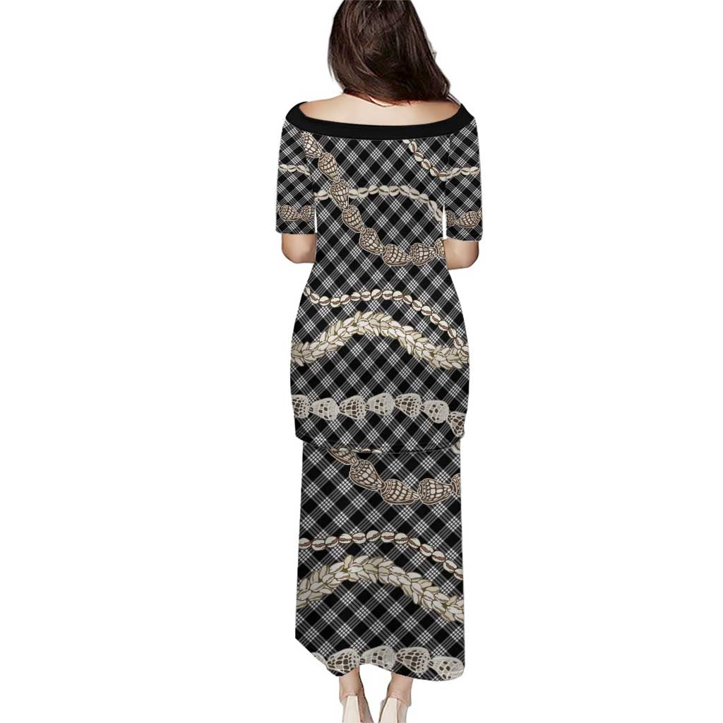 Black Aloha Hawaii Shell Lei Puletasi Palaka Hebrew Cone Honey Cowrie Elegant Curves LT14 - Polynesian Pride