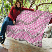 Pink Aloha Hawaii Shell Lei Quilt Palaka Hebrew Cone Honey Cowrie Elegant Curves LT14 - Polynesian Pride