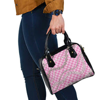 Pink Aloha Hawaii Shell Lei Shoulder Handbag Palaka Hebrew Cone Honey Cowrie Elegant Curves LT14 - Polynesian Pride