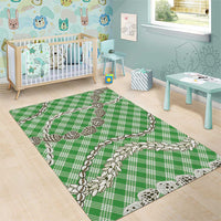 Green Aloha Hawaii Shell Lei Area Rug Palaka Hebrew Cone Honey Cowrie Elegant Curves LT14 - Polynesian Pride