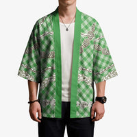 Green Aloha Hawaii Shell Lei Kimono Palaka Hebrew Cone Honey Cowrie Elegant Curves LT14 - Polynesian Pride