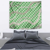 Green Aloha Hawaii Shell Lei Tapestry Palaka Hebrew Cone Honey Cowrie Elegant Curves LT14 - Polynesian Pride