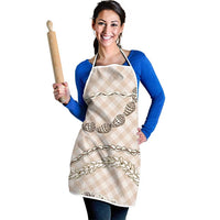 Beige Aloha Hawaii Shell Lei Apron Palaka Hebrew Cone Honey Cowrie Elegant Curves LT14 - Polynesian Pride