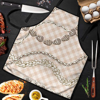 Beige Aloha Hawaii Shell Lei Apron Palaka Hebrew Cone Honey Cowrie Elegant Curves LT14 Beige - Polynesian Pride