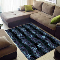 Purple Paradise Hawaii Shell Lei Area Rug Hawaiian Sunrise Shell Hebrew Cone Plumeria LT14 - Polynesian Pride