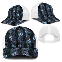 Purple Paradise Hawaii Shell Lei Baseball Net Cap Hawaiian Sunrise Shell Hebrew Cone Plumeria LT14 - Polynesian Pride
