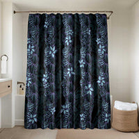 Purple Paradise Hawaii Shell Lei Bathroom Set Hawaiian Sunrise Shell Hebrew Cone Plumeria LT14 Shower Curtain Only Purple - Polynesian Pride