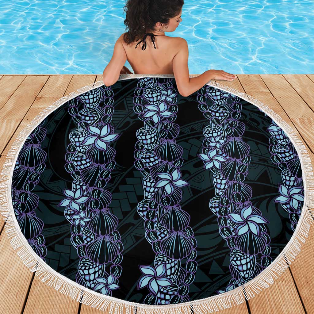 Purple Paradise Hawaii Shell Lei Beach Blanket Hawaiian Sunrise Shell Hebrew Cone Plumeria LT14 - Polynesian Pride