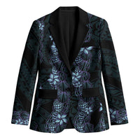 Purple Paradise Hawaii Shell Lei Blazer Hawaiian Sunrise Shell Hebrew Cone Plumeria LT14 Unisex Purple - Polynesian Pride