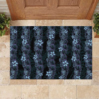 Purple Paradise Hawaii Shell Lei Rubber Doormat Hawaiian Sunrise Shell Hebrew Cone Plumeria LT14 Purple - Polynesian Pride