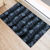 Purple Paradise Hawaii Shell Lei Rubber Doormat Hawaiian Sunrise Shell Hebrew Cone Plumeria LT14 - Polynesian Pride