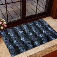 Purple Paradise Hawaii Shell Lei Rubber Doormat Hawaiian Sunrise Shell Hebrew Cone Plumeria LT14 - Polynesian Pride