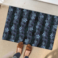Purple Paradise Hawaii Shell Lei Rubber Doormat Hawaiian Sunrise Shell Hebrew Cone Plumeria LT14 - Polynesian Pride