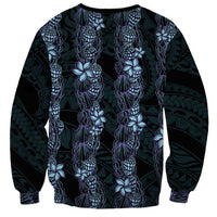 Purple Paradise Hawaii Shell Lei Sweatshirt Hawaiian Sunrise Shell Hebrew Cone Plumeria LT14 - Polynesian Pride