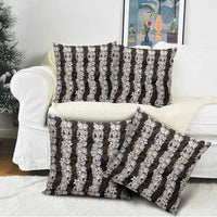 Black and Beige Hawaii Shell Lei Pillow Cover Hawaiian Sunrise Shell Hebrew Cone Plumeria LT14 - Polynesian Pride