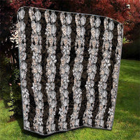 Black and Beige Hawaii Shell Lei Quilt Hawaiian Sunrise Shell Hebrew Cone Plumeria LT14 - Polynesian Pride