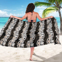 Black and Beige Hawaii Shell Lei Sarong Hawaiian Sunrise Shell Hebrew Cone Plumeria LT14 - Polynesian Pride